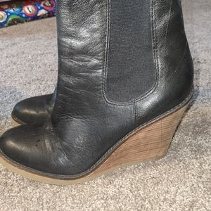 Lucky brand wedge boots - size 9